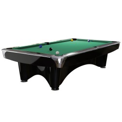Billiard Table, Pool, Dynamic III, 9 ft., shining black, Simonis 860 yellow green