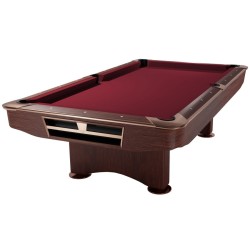 Billiard Table, Pool, Competition II, 9 ft., Mahogany, Club Cloth burgundy