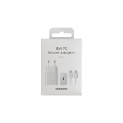 Laadija Samsung EP-T1510XWEGEU 15W + kaabel Type-C 1m valge