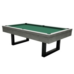 Billiard Table, Pool, Upcon, 8 ft., Grey Oak, 8 ft., Club Cloth yellow green