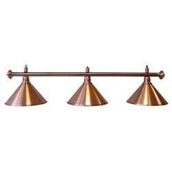 Billiard Lamp Elegance, bronze, 3 Bells, Ø 35 cm, 150 cm