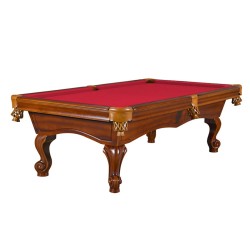 Billiard Table, Pool, York, 8 ft., antique brown, 8 ft., Simonis 860 red