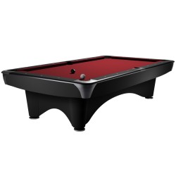 Billiard Table Dynamic III, 9 ft, black, matt finish, Pool, Simonis 860 red