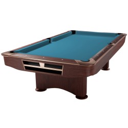 Billiard Table, Pool, Competition II, 9 ft., Mahogany, Club Cloth electric blue