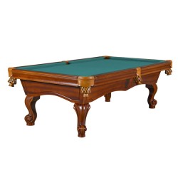 Billiard Table, Pool, York, 8 ft., antique brown, 8 ft., Simonis 860 blue green