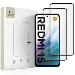 LCD kaitsev karastatud klaas Tech-Protect Glass Fit+ 2-Pack Xiaomi Redmi 15 4G/Redmi 15 5G must
