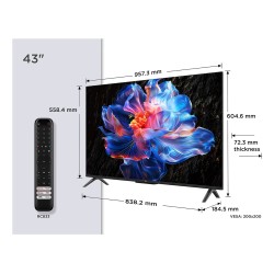 TCL P6K 43P6K TV 109.2 cm (43") 4K Ultra HD Smart TV Wi-Fi Metallic