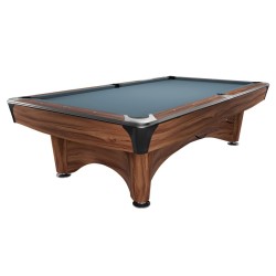 Billiard Table, Pool, Dynamic IV, Modern Brown, 9 ft., Simonis 860 powder blue