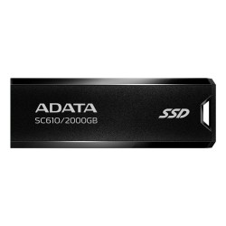 External SSD|ADATA|SC610|2TB|USB 3.2|Write speed 500 MBytes/sec|Read speed 550 MBytes/sec|SC610-2000G-CBK/RD