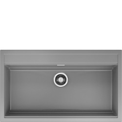 Valamu Smeg, Universal, 86 cm, pealt paigaldatav, käsitsi, graniit, betoon
