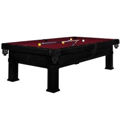 Billiard Table, Pool, Bern, 8 ft., Black, Simonis 760 burgundy