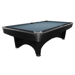 Billiard Table, Pool, Dynamic IV, 9 ft., Matt Black, Simonis 860 powder blue