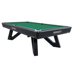 Billiard Table, Pool, Rasson Wolf, 9 ft. (Fuß), schwarz, EPBF pocket size, Simonis 760 yellow green