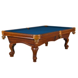 Billiard Table, Pool, York, 8 ft., antique brown, 8 ft., Simonis 860 royal blue