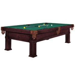 Billiard Table, Pool, Bern, 8 ft., Old Brown, Simonis 760 yellow green