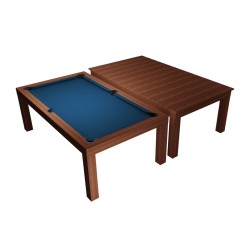Pool Table / Dining Table, Mozart, 7 ft., mahogany, Club Cloth royal blue