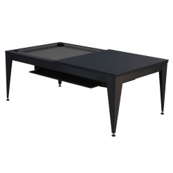 Pool Table / Dining Table, Vancouver III, 7 ft., black/black, grey cloth