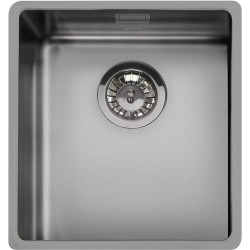 Valamu Smeg, 34 cm, pealt/alt/tasapinnaliselt monteeritav, käsitsi, must