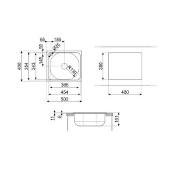 Valamu Smeg Omni, 50 cm,...