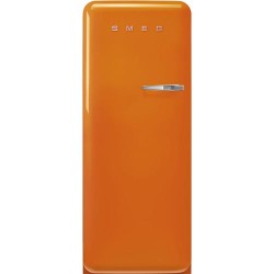 Külmik Smeg, 50-ndate stiil, 153 cm, 244/26 l, 35 dB, mehaaniline juhtimine, vasak, oranž
