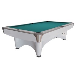 Billiard Table, Pool, Dynamic IV, 9 ft., Shining White, Simonis 860 blue green