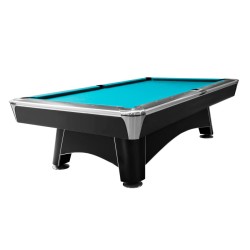 Billiard Table, Pool, Hurricane, 9 ft., Matt-Black, Simonis 860 electric blue