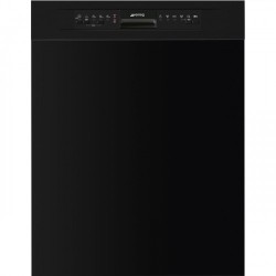 Nõudepesumasin Smeg, integreeritav, 2 korvi, 60 cm, 49 dB, must uks