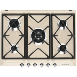 Gaasiplaat Smeg, Victoria, 5 x põletit, 70 cm, kreem