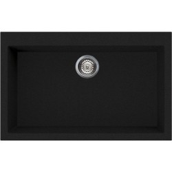Valamu Smeg, 79 cm, RIGAE®, pealt paigaldatav, käsitsi, graniit, must