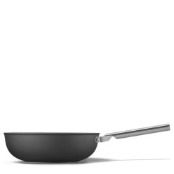 Woki pann Smeg, 30cm, must