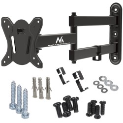 Maclean MC-417 Full Motion TV Monitor Wall Mount 13-32" 30kg max. VESA 100x100 Black Powder Coated Universal Holder Bracket Adju