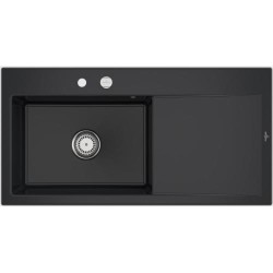 Valamu Villeroy&Boch, Subway Style 60, 100 cm,pealt paigaldatav, nupuga, keraamiline, Pure Black