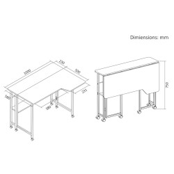 Maclean Folding Desk/Table,...