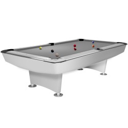 Billiard Table, Pool, Dynamic II, 7 ft., shining white, Simonis 760 grey