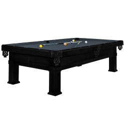 Billiard Table, Pool, Bern, 8 ft., Black, Simonis 860 shark grey