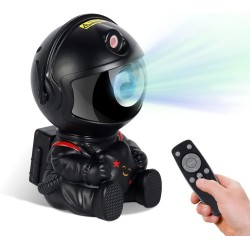 LED 3D galaktika ja tähe projektor Reach Mini Astronaut, must
