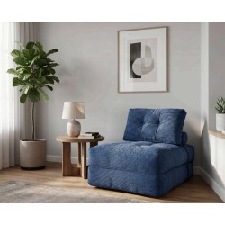 WOBA navy blue pouffe-mattress