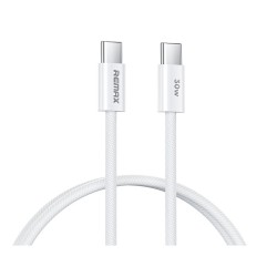 Laadimisjuhe Remax RC-C010 USB-C to USB-C 30W 1.0m valge