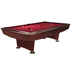 Billiard Table Dynamic II, 9 ft, brown, Pool, Simonis 860 red