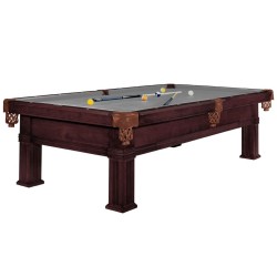 Billiard Table, Pool, Bern, 8 ft., Old Brown, Simonis 860 grey