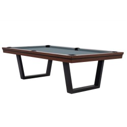 Billiard Table, Pool, Rasson Madrid, walnut, 7 ft., Simonis 860 powder blue