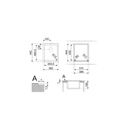 Valamu Smeg, 34 cm,...