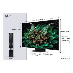 TCL 50C7K TV 127 cm (50") 4K Ultra HD Smart TV Wi-Fi Metallic 2000 cd/m²