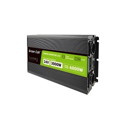 Green Cell Przetwornica napicia PowerInverter LCD 24 V 3000W/60000W Przetwornica samochodowa z wywietlaczem - czysty sinus power