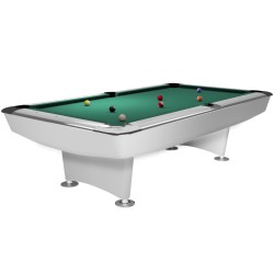 Billiard Table, Pool, Dynamic II, 7 ft., shining white, Simonis 760 yellow green