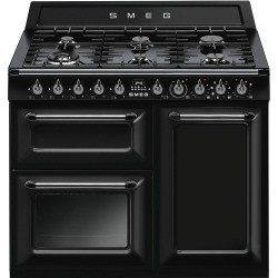 Gaasipliit Smeg Victoria, 6 x gaas, 3 x elektriahi, aurupuhastus, 100x60 cm, must