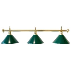 Billiard Lamp Evergreen, green, 3 Bells, Ø 40 cm, 150 cm