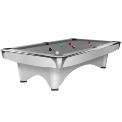 Billiard Table Dynamic III, shining white, Pool, 9 ft., Simonis 760 grey