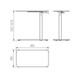 Desk/table with adjustable...