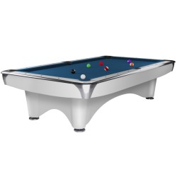 Billiard Table Dynamic III, shining white, Pool, 9 ft, Simonis 860 royal blue